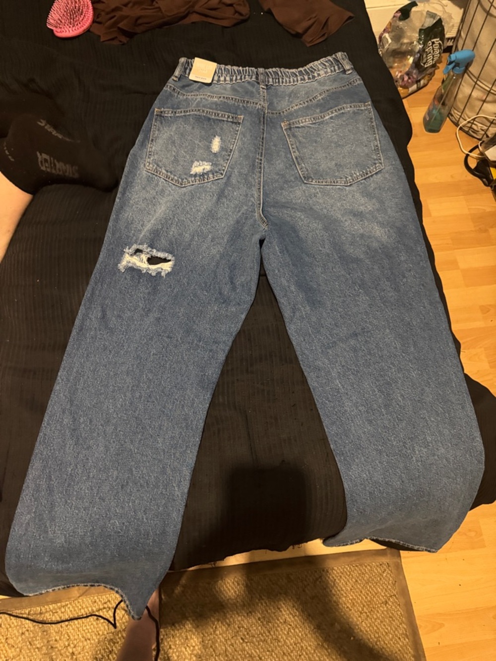 Wax Jean Medium Blue Drawstring Waist Jeans - Picture 8 of 8